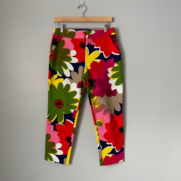 Trina Turk Moss 2 Pant In Nocolor Cropped Dress Pant Colorful Women's Size 4 - Picture 2 of 10